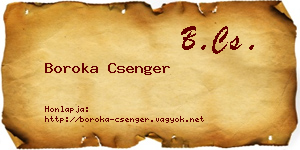 Boroka Csenger névjegykártya